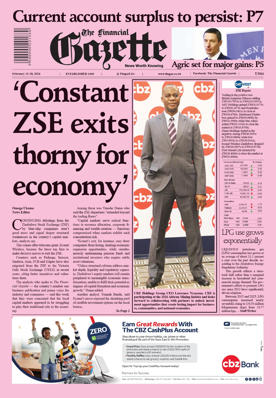 Thursday 12 February 2026